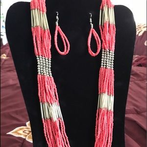 Fashion Necklace and earrings.
